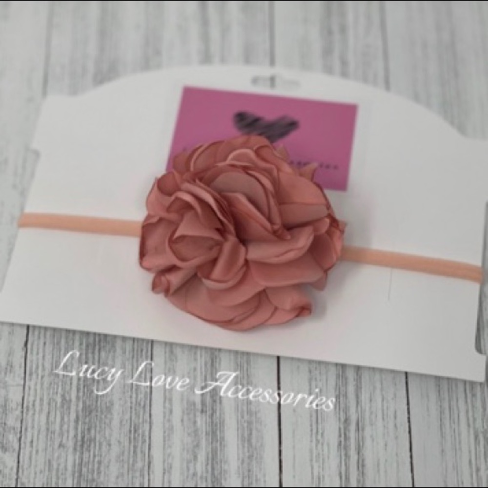 Handmade Dusty pink colored flower headband!
